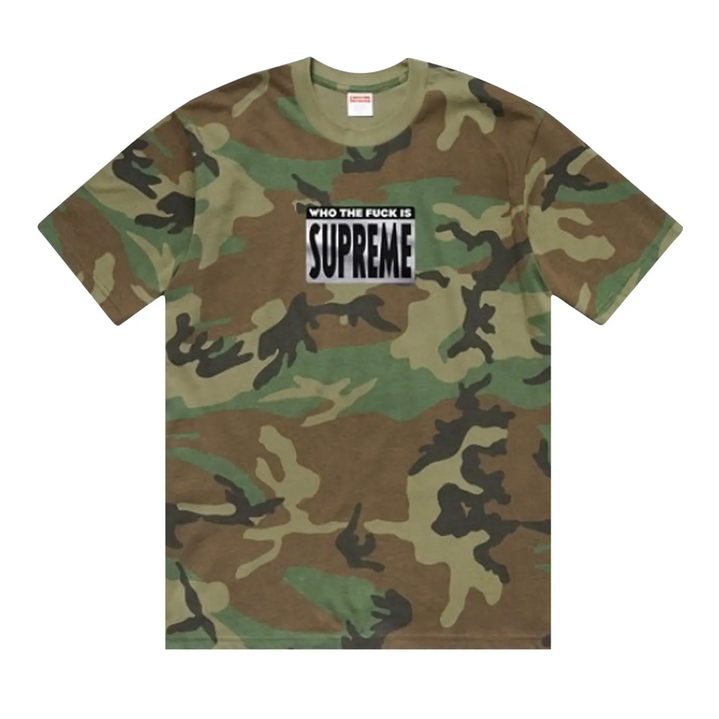 Supreme Who The Fuck Tee Woodland Camo [USED] - M (Used)