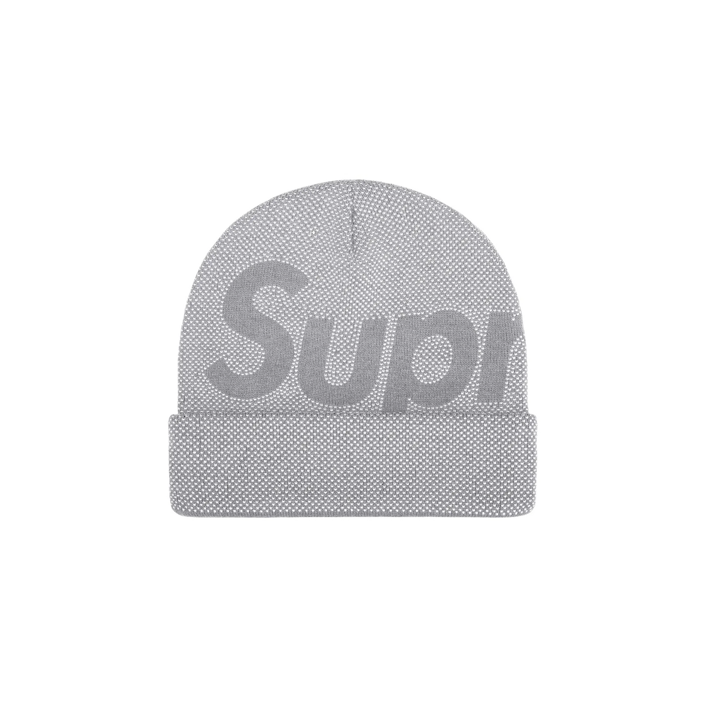 Supreme Studded Knockout Big Logo Beanie Heather Grey