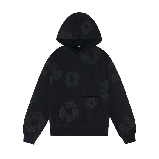 Denim Tears Cotton Wreath Hooded Sweatshirt 'Black Monochrome' [USED] - L (Used)