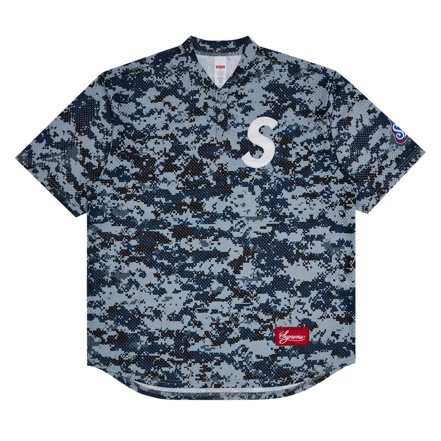 Supreme S Logo Baseball Henley (SS25) Digi Camo