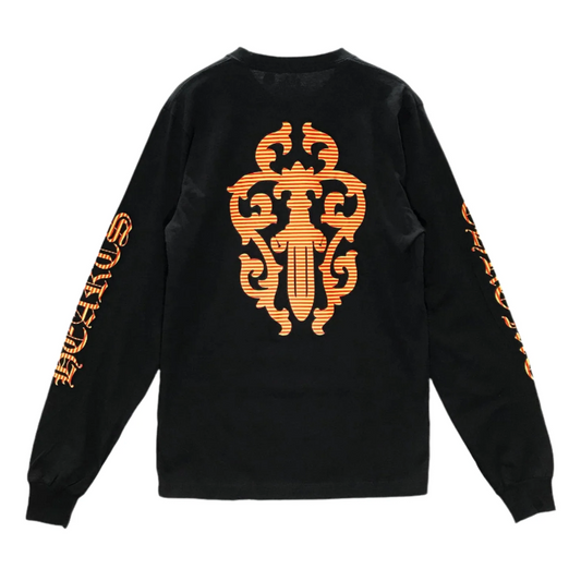 Chrome Hearts Yellow Dagger Script Logo Long Sleeve T-Shirt [USED] - S (Used)