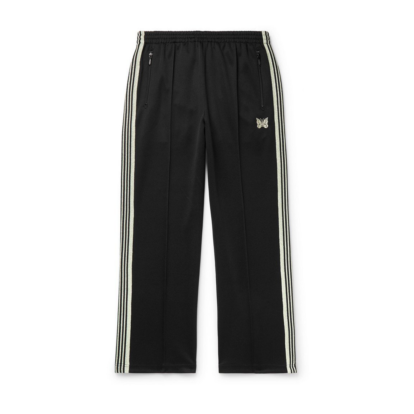 Needles Narrow Track Pants Black Gold/Beige