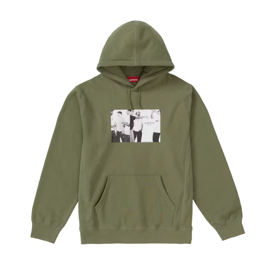 Supreme Classic Ad Hooded Sweatshirt Light Olive [USED] - M (Used)