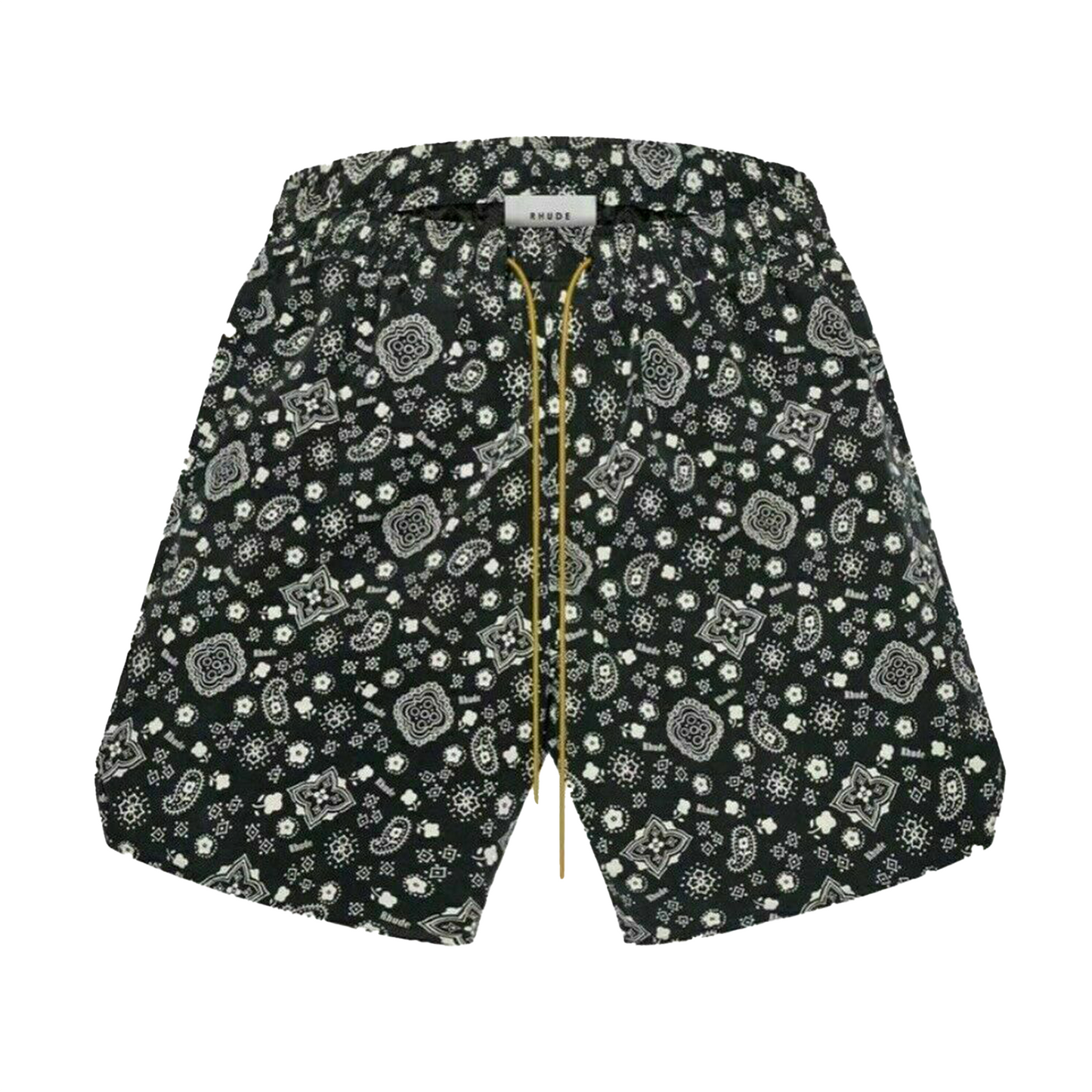 Rhude Bandana Short Black [USED] - L (Used)