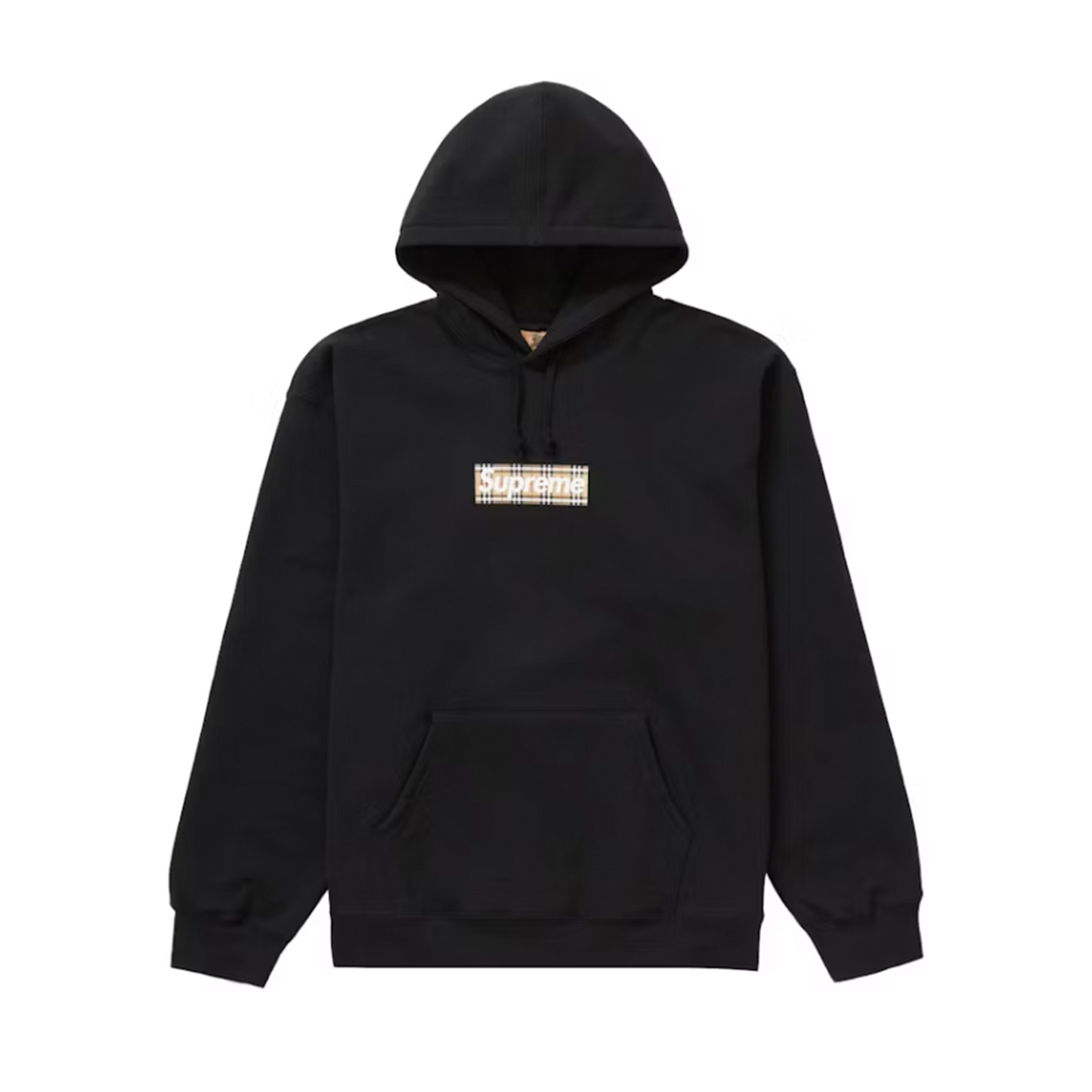 Supreme x Burberry Box Logo Hooded Sweatshirt Black