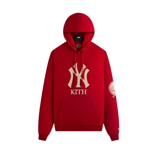 Kith x New York Yankees Plush Fleece Cropped Braxton Hoodie Fame