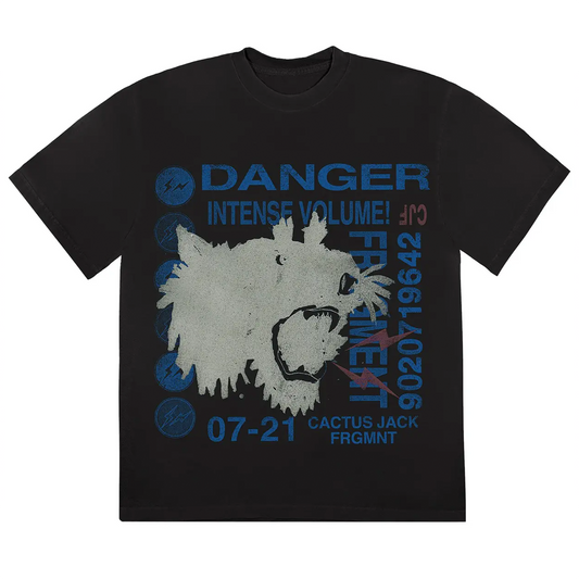 Travis Scott Cactus Jack For Fragment Danger Tee Washed Black