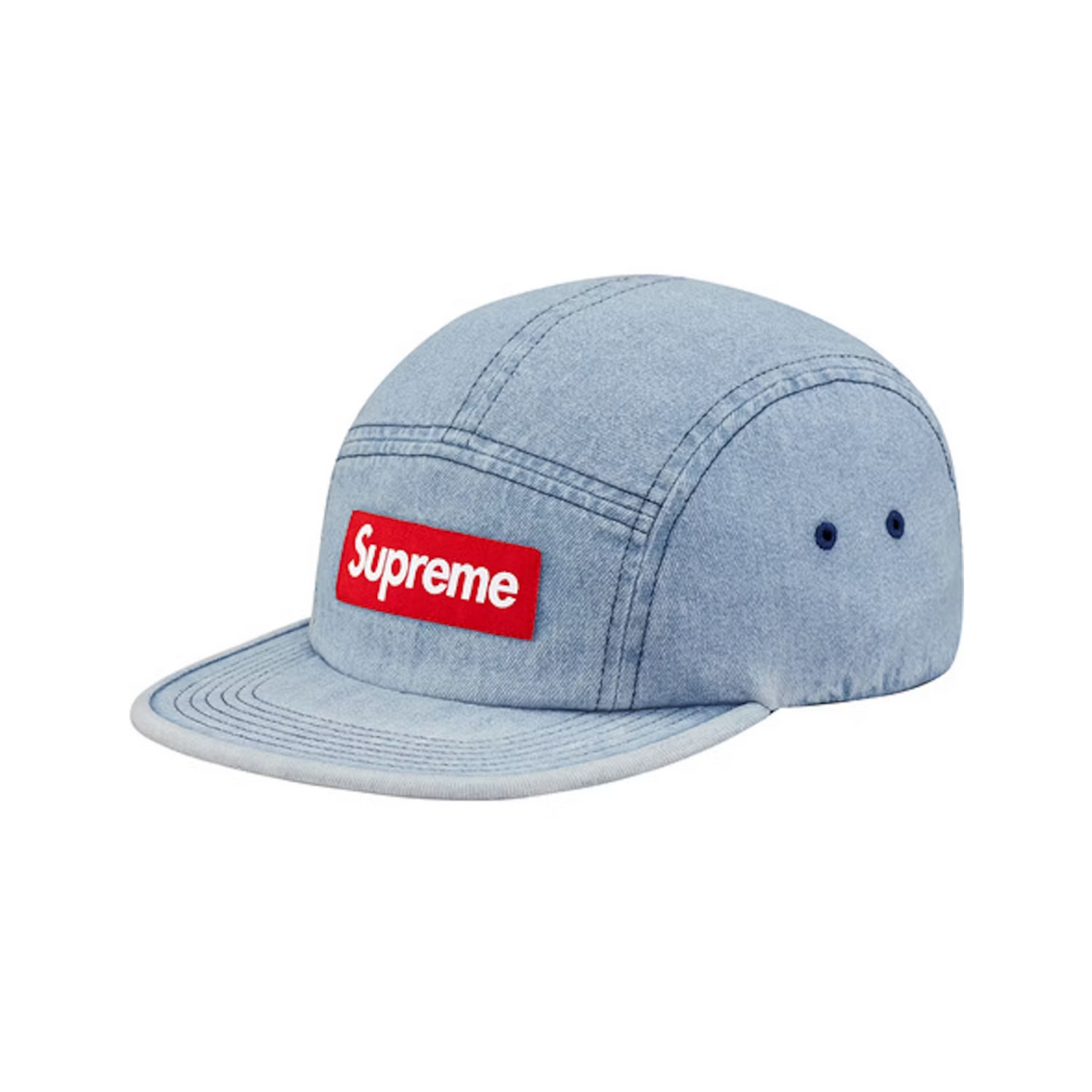 Supreme Washed Chino Twill Camp Cap Washed Denim