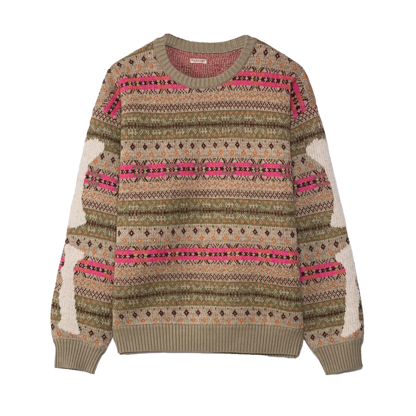 Kapital Bone 7G Wool Fair-Isle Sweater - Multicolor [USED] - 1 (Used)