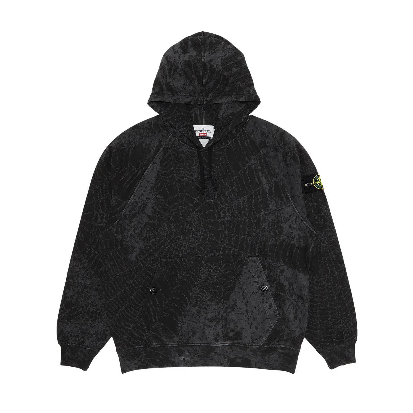 Supreme x Stone Island Hooded Sweatshirt 'Black' [USED] - XL (Used)