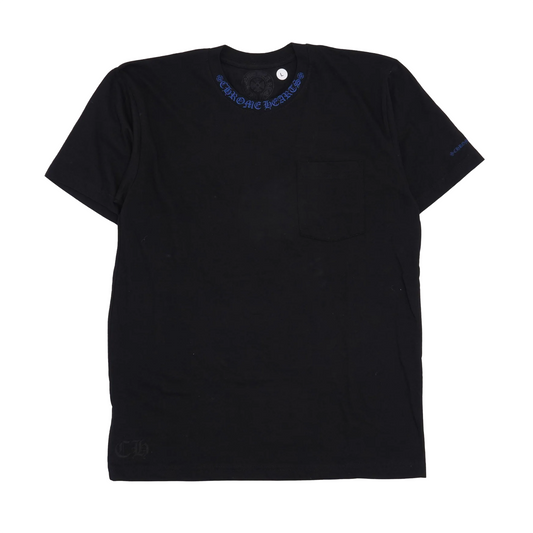 Chrome Hearts Neck Logo Pocket T-Shirt Black Blue