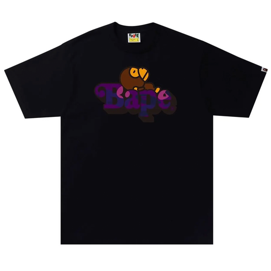 BAPE Color Camo Milo On Bape Tee 'Black/Purple'