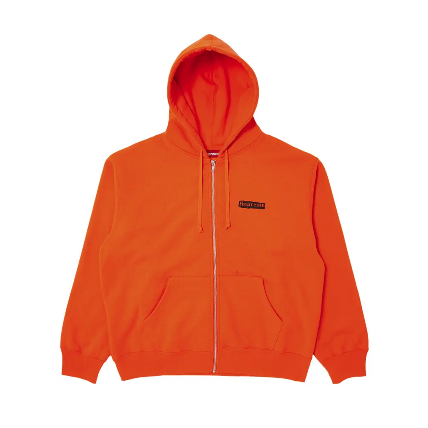 Supreme Spread Zip Up Hooded Sweatshirt 'Bright Orange'