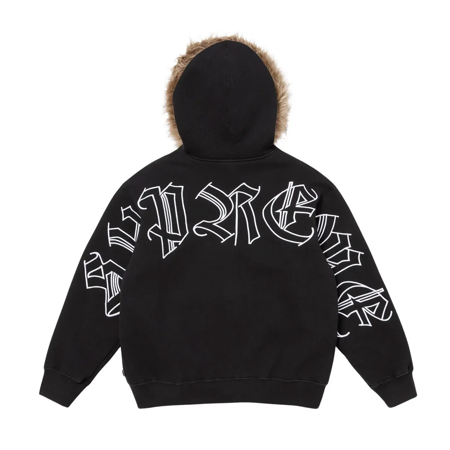Supreme Faux Fur Zip Up Hooded Sweatshirt 'Black' [USED] - XL (Used)