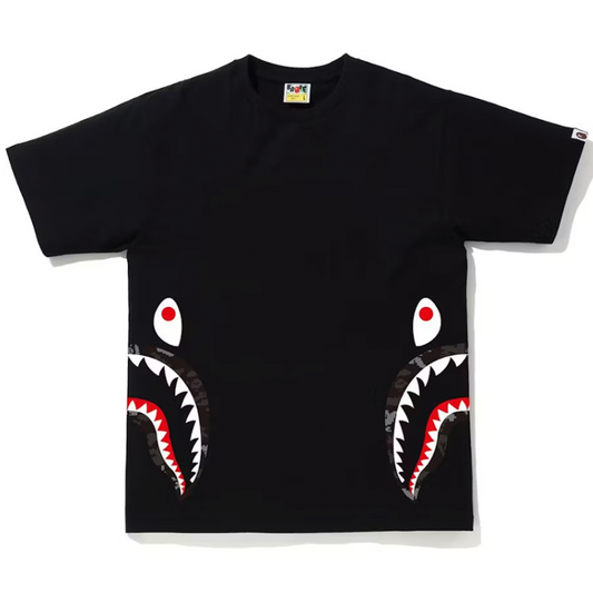 BAPE Digital Camo Side Shark Tee Tee Black/Black