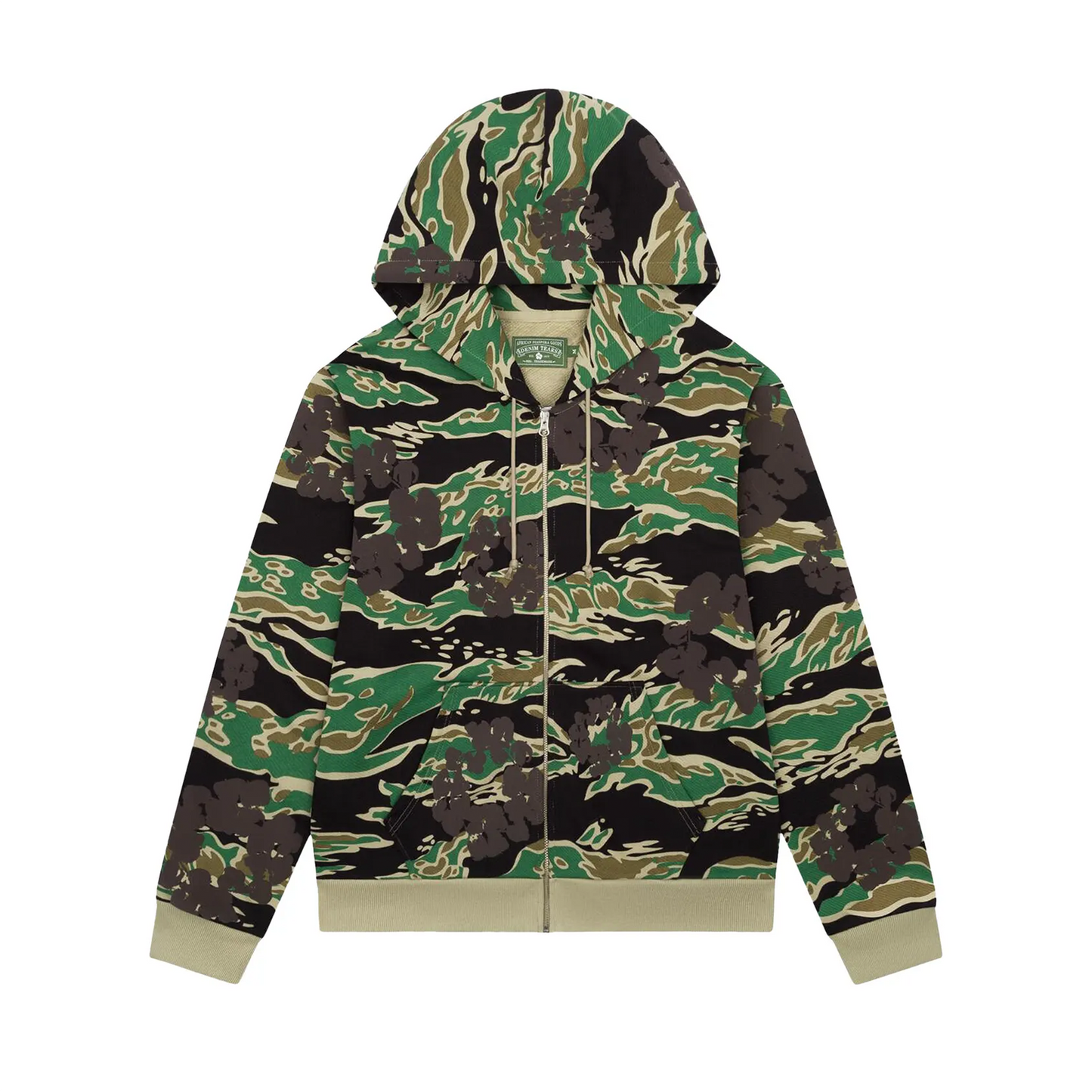 Denim Tears Wreath Zip Hoodie 'Green Camo' [USED] - XS (Used)