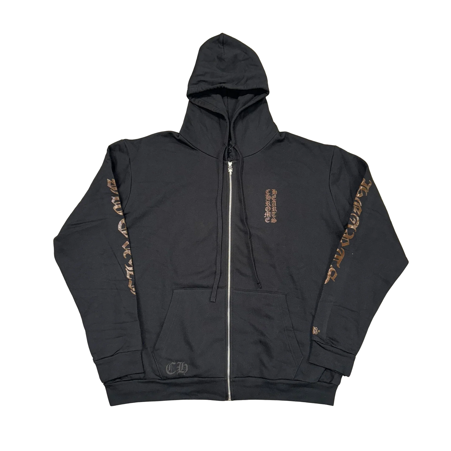 Chrome Hearts 'Brown Glitter' 1988 Black Zip Up Hoodie [USED] - XL (Used)