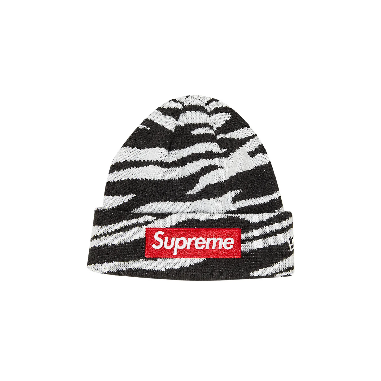 Supreme New Era Box Logo Beanie (FW22) Zebra