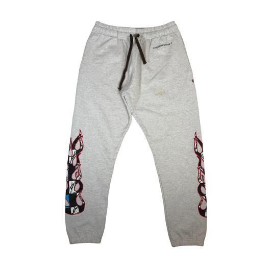 Chrome Hearts Matty Boy Brain Sweatpants Heather Grey [USED] - L (Used)