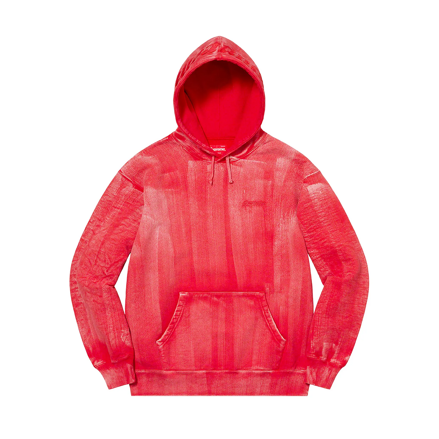 Supreme Brush Stroke Hooded Sweatshirt Red [USED] - XL (Used)
