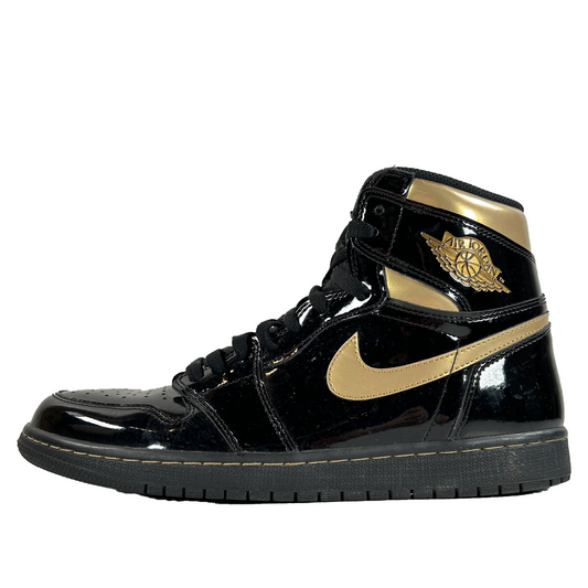 555088 032 Jordan 1 Black/Gold [USED] - 10.5 M (Used) (No Box)