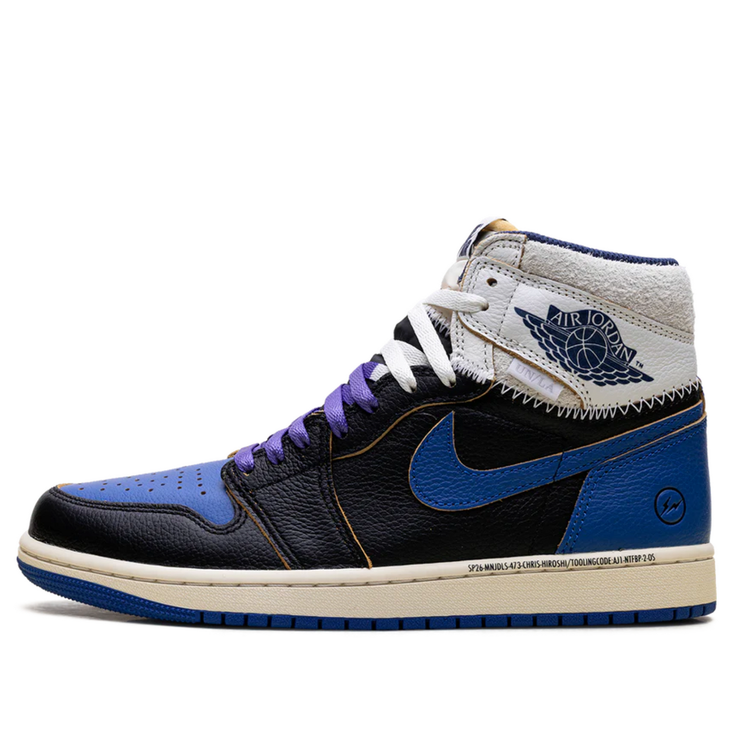 IO7847 001 Air Jordan 1 Retro High OG SP Fragment x Union LA Sport Royal