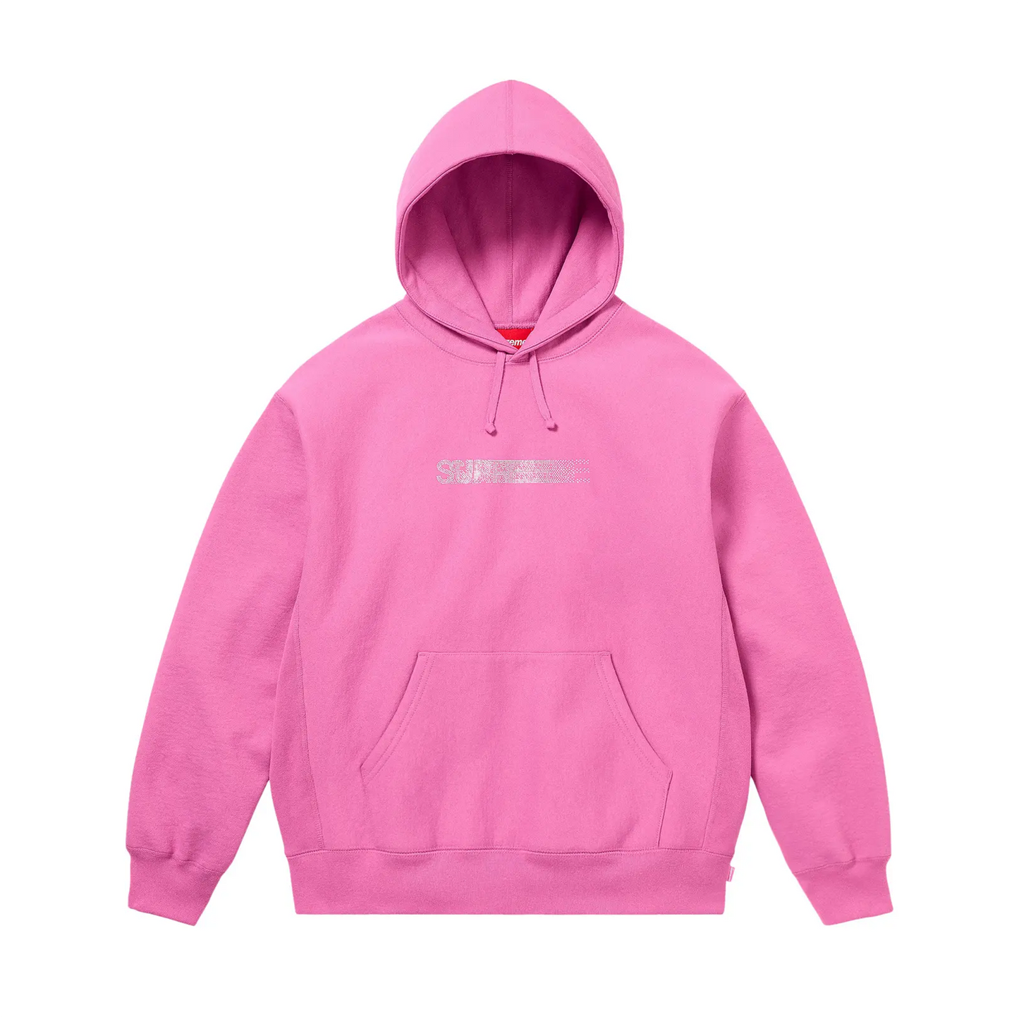 Supreme Swarovski Motion Logo Hooded Sweatshirt Pink