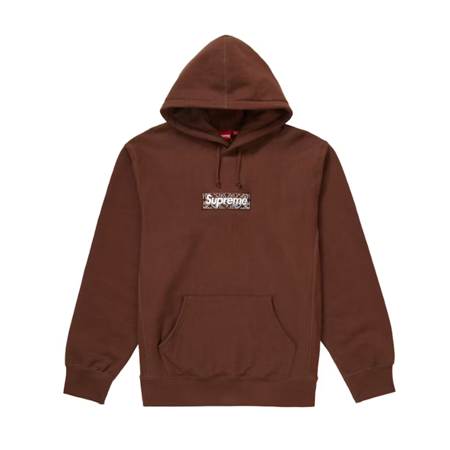 Supreme Bandana Box Logo Hooded Sweatshirt Dark Brown [USED] - L (Used)