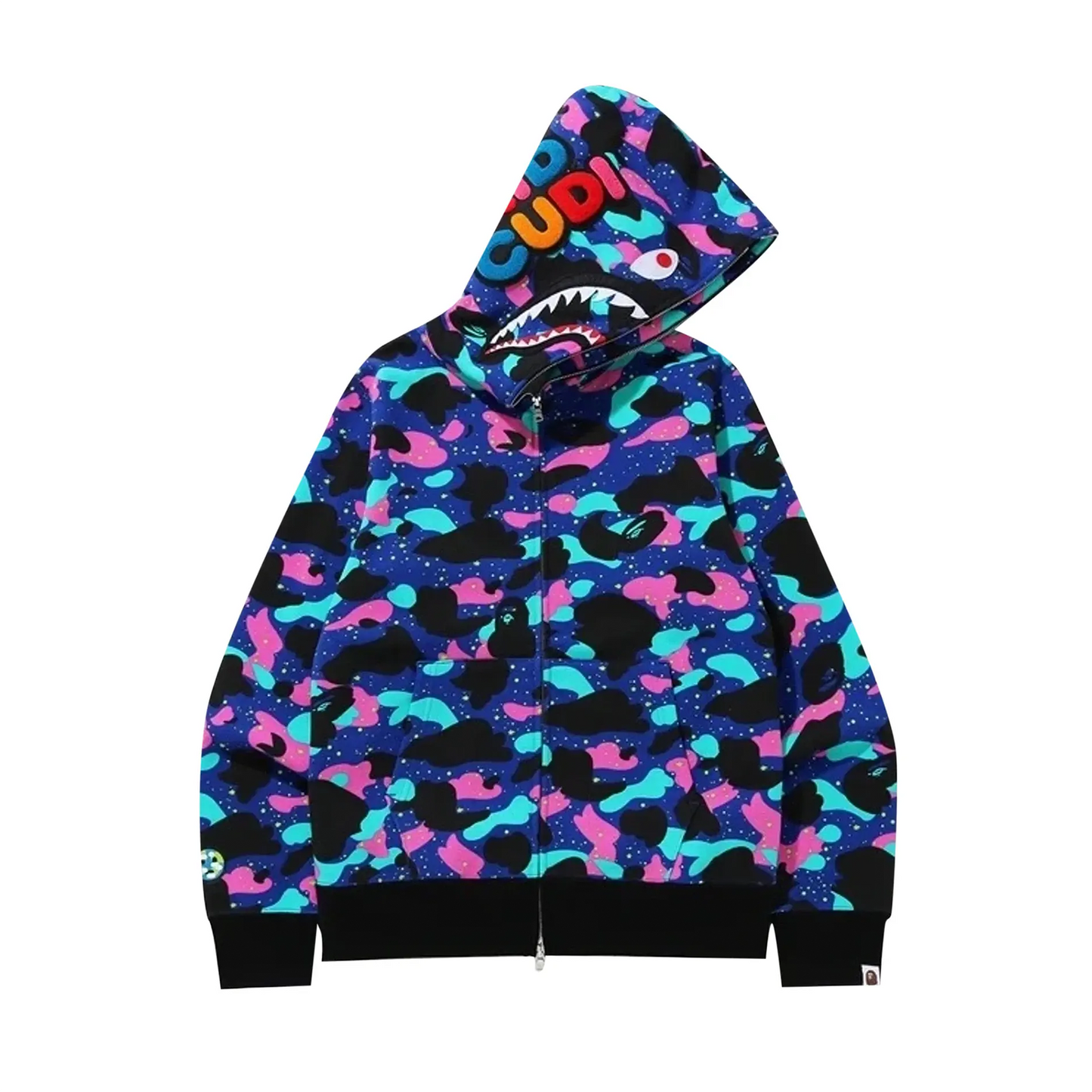 BAPE x Kid Cudi Shark Full Zip Hoodie 'Navy' [USED] - M (Used)