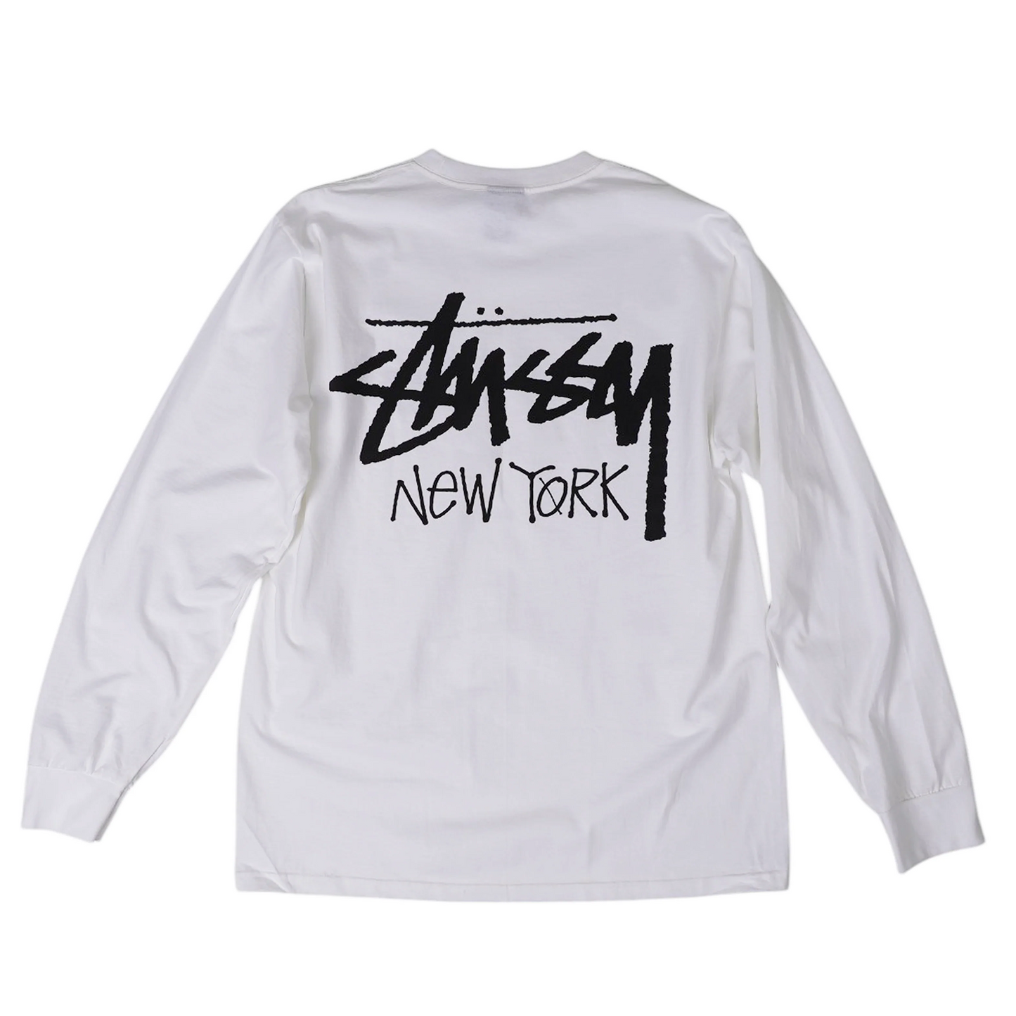 Stussy Stock New York Longsleeve Tee White