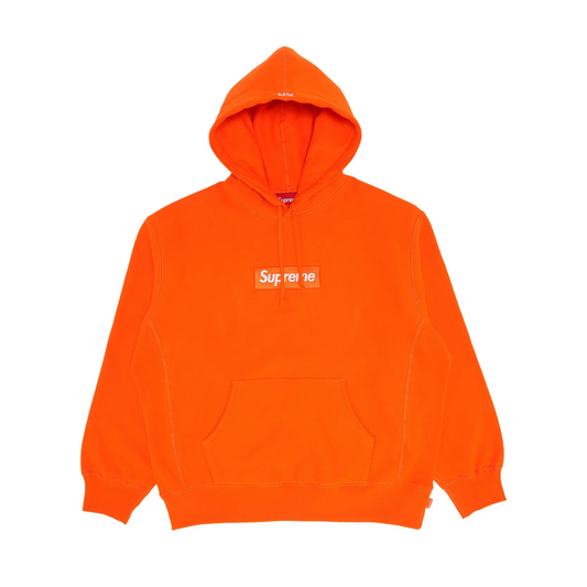 Supreme Box Logo Hooded Sweatshirt Orange (FW24) Dark Orange
