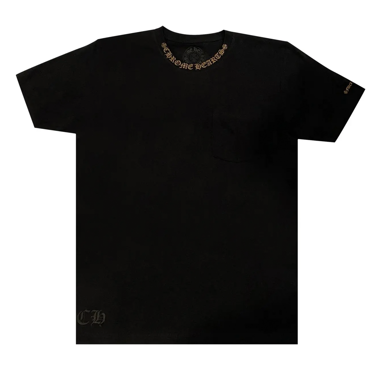 Chrome Hearts Neck Logo Pocket T-Shirt Black Army Green