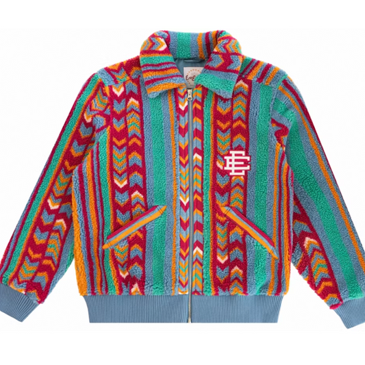 Eric Emanuel EE High Pile Fleece Teal/Red