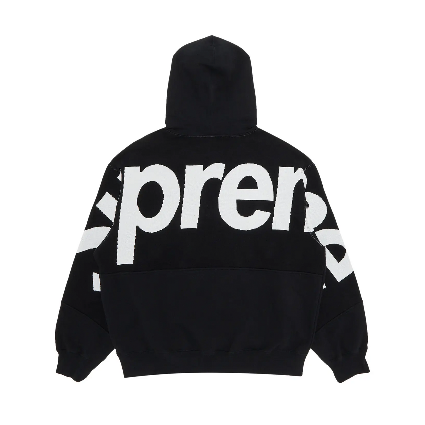 Supreme Big Logo Jacquard Hooded Sweatshirt Black [USED] - M (Used)