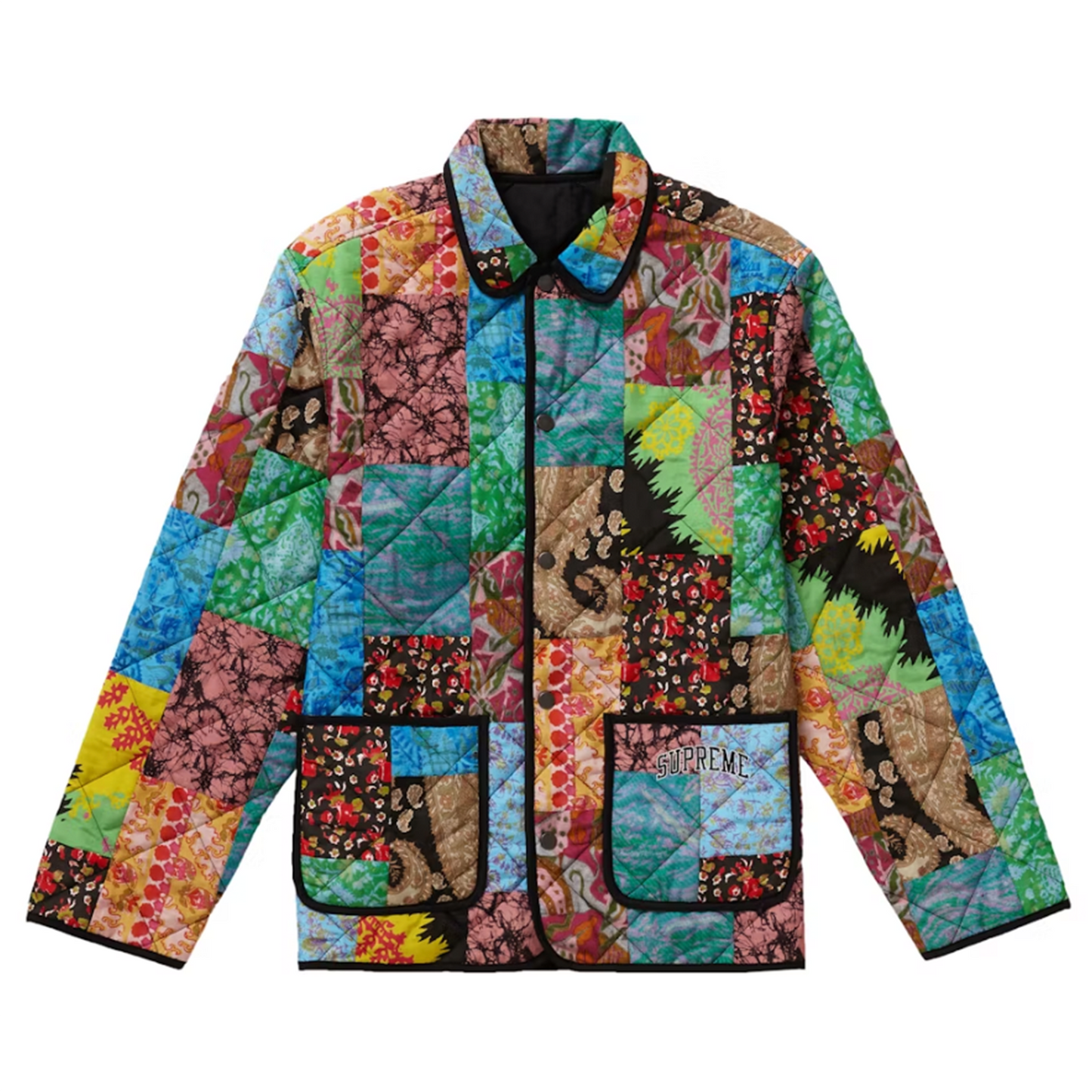 Supreme Reversible Patchwork Quilted Jacket Multicolor [USED] - M (Used)
