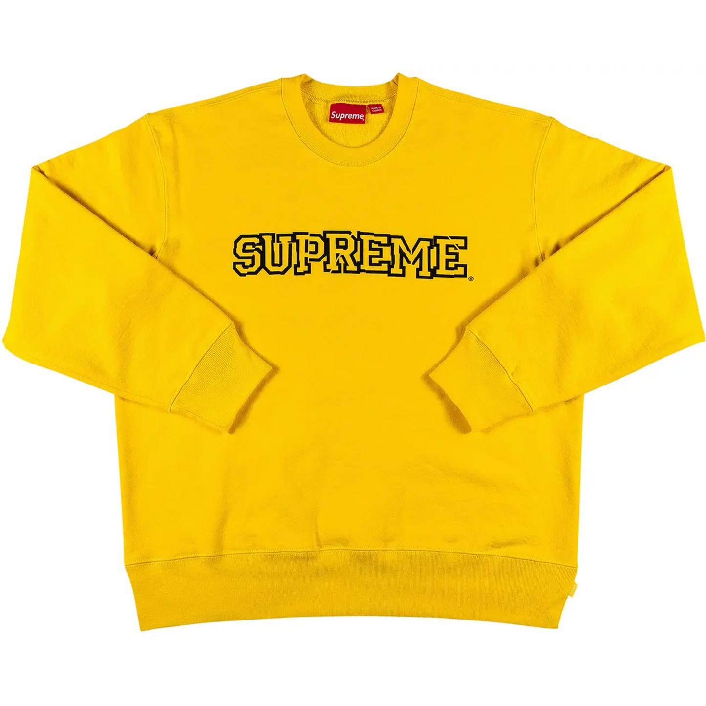 Supreme Shattered Logo Crewneck 'Yellow' [USED] - L (Used)