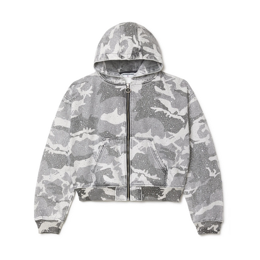 Vale Winter Crystal Camo Zip-Up Jacket