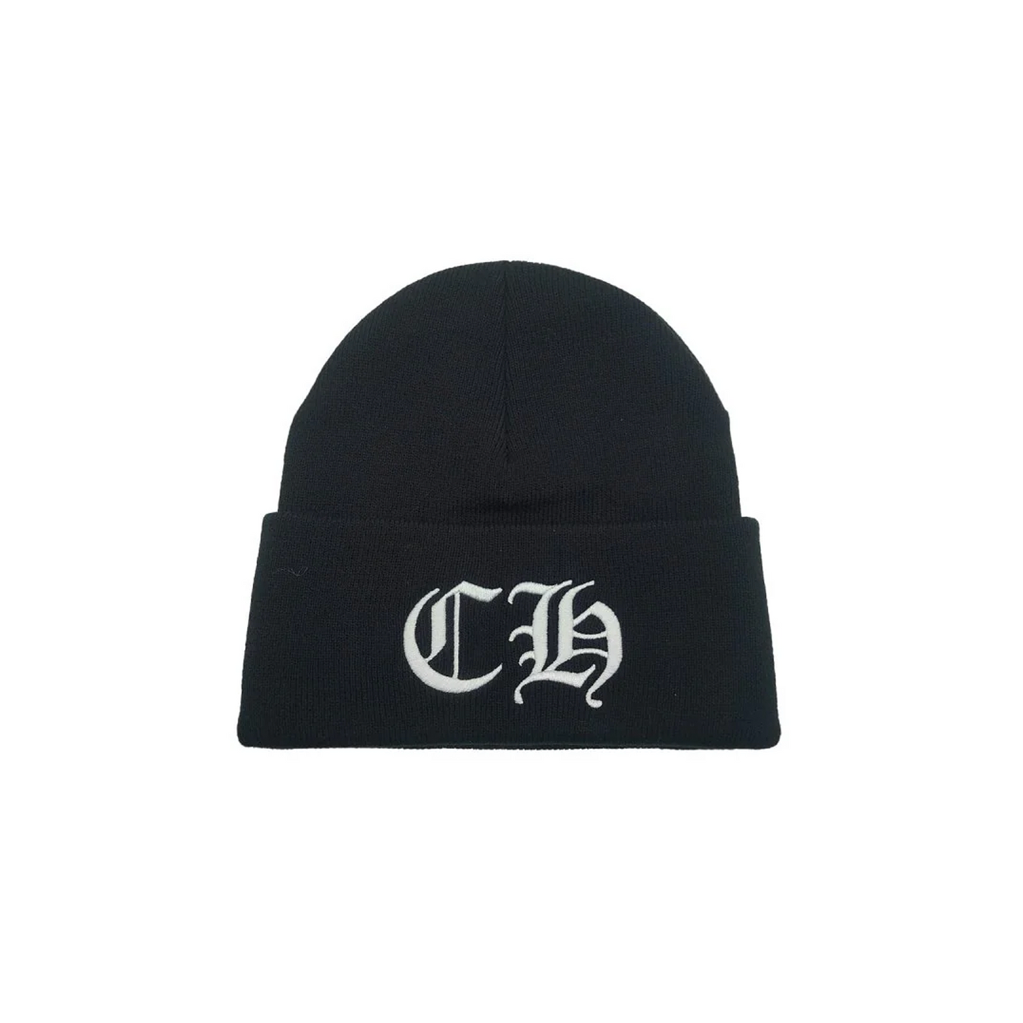Chrome Hearts Embroidered CH Logo Beanie Black White
