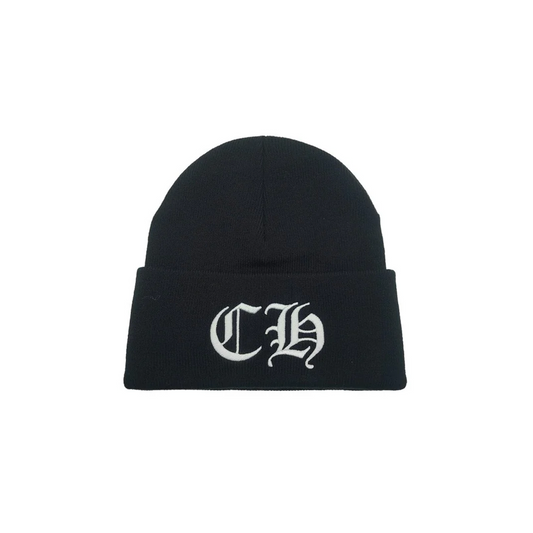 Chrome Hearts Embroidered CH Logo Beanie Black White