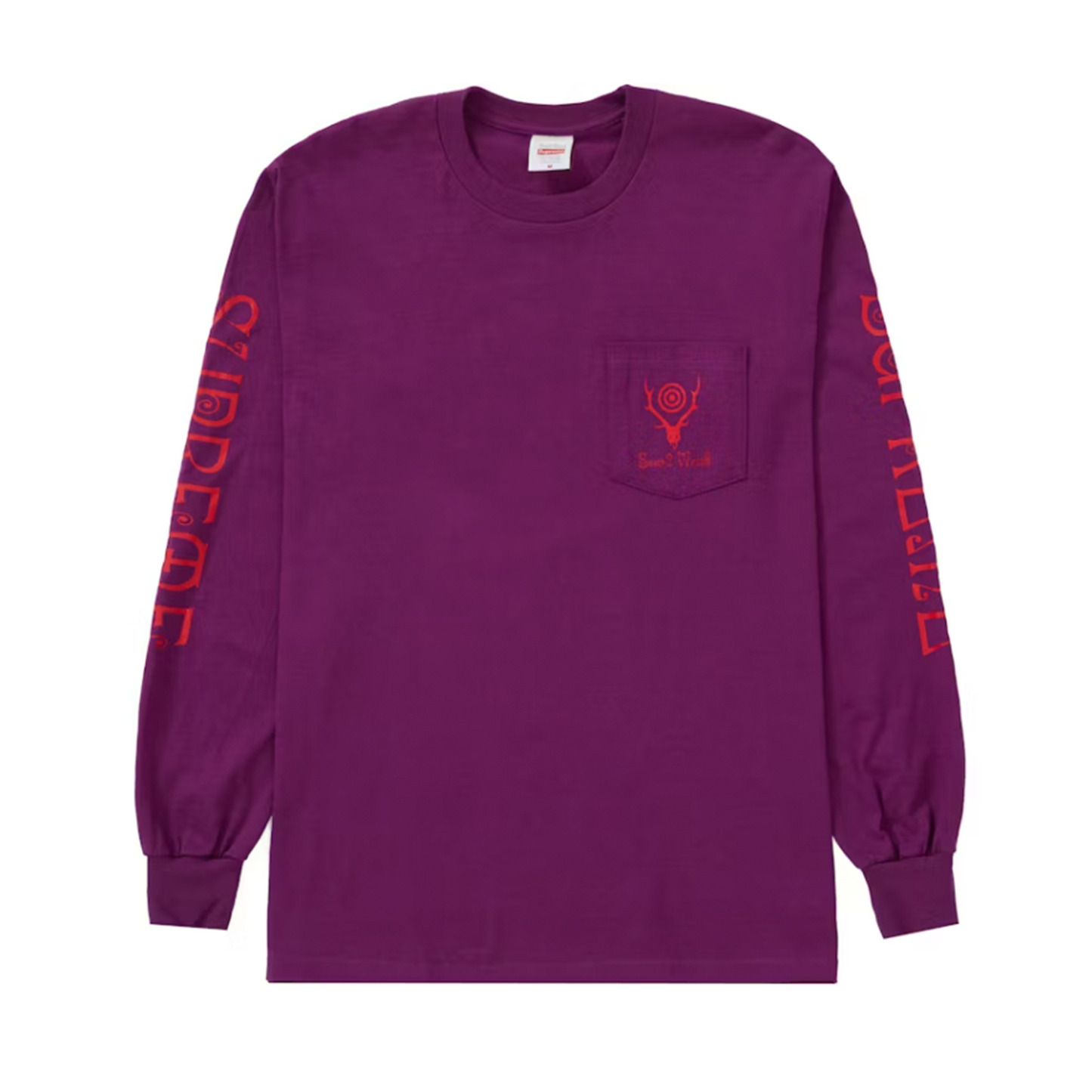 Supreme SOUTH2 WEST8 L/S Pocket Tee Purple [USED] - L (Used)