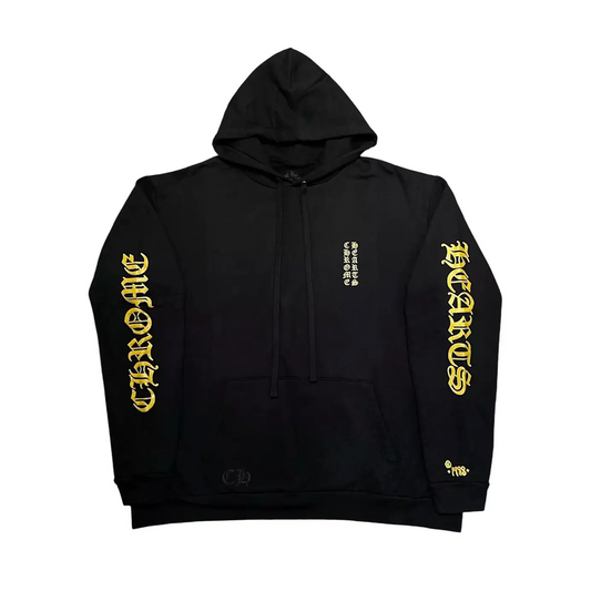 Chrome Hearts 1988 Hoodie Gold Glitter 'Black/Gold' [USED] - L (Used)