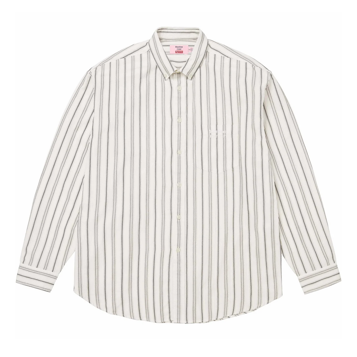 Supreme Martine Rose Metallic Stripe Shirt White