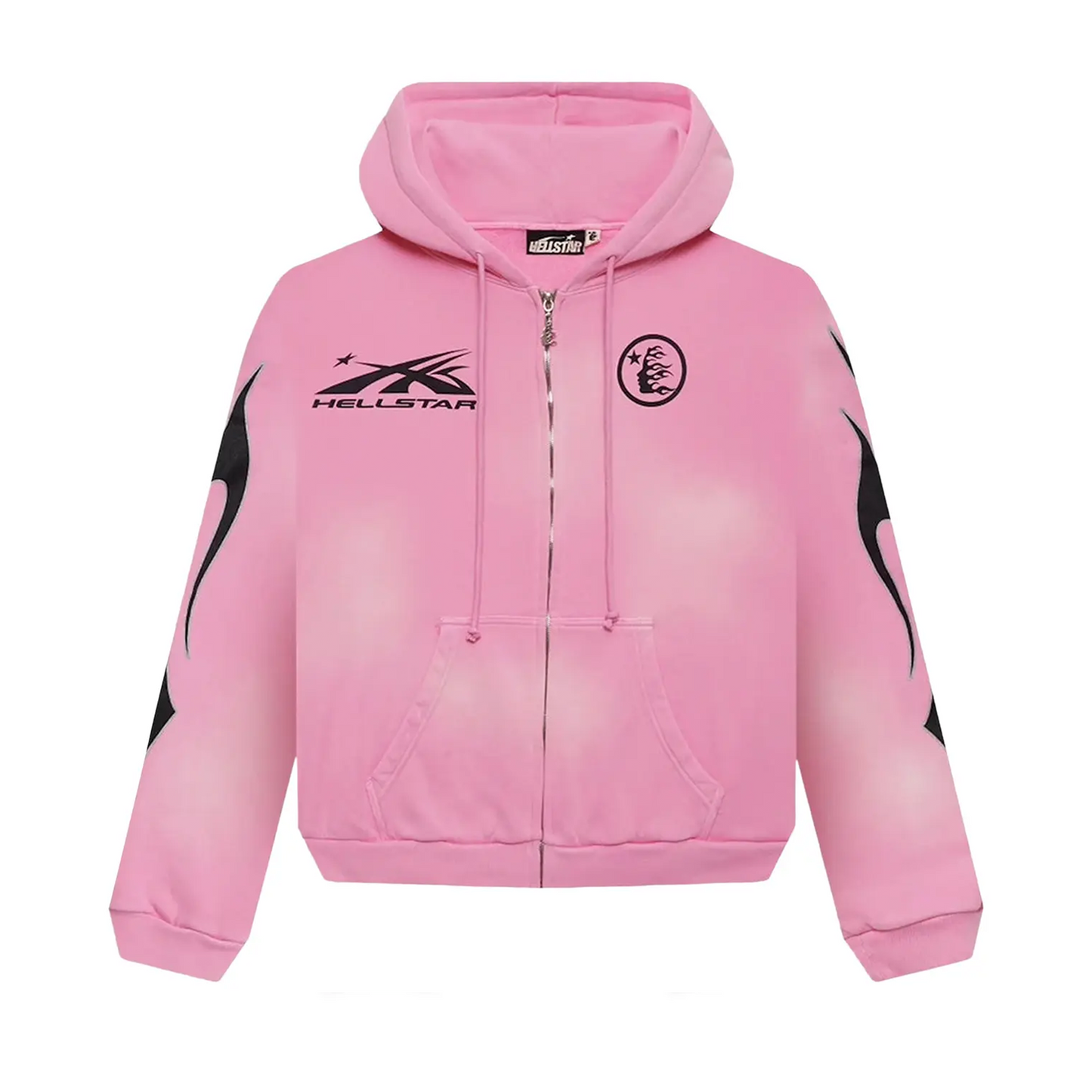 Hellstar Sports Flame Zip Up Hoodie [USED] - L (Used)