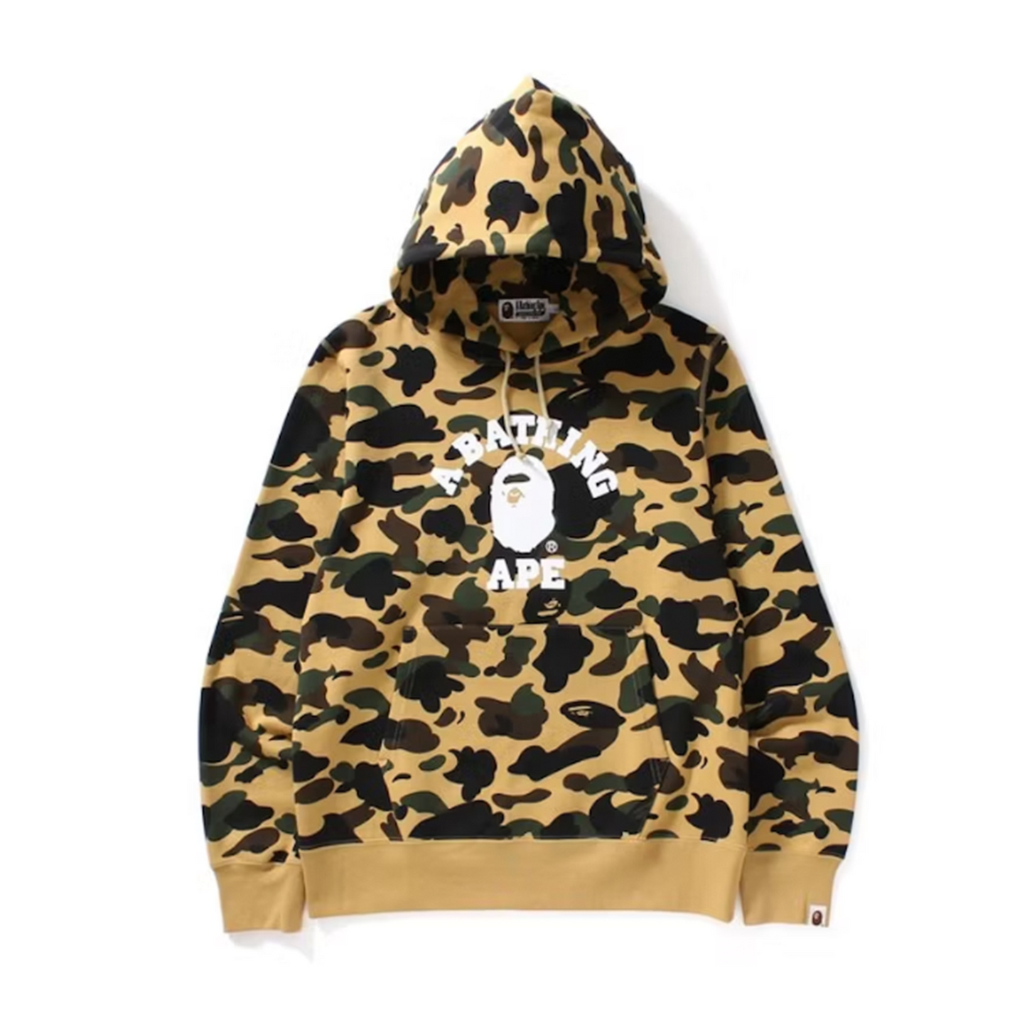 BAPE 1st Camo College Pullover Hoodie Yellow [USED] - M (Used)