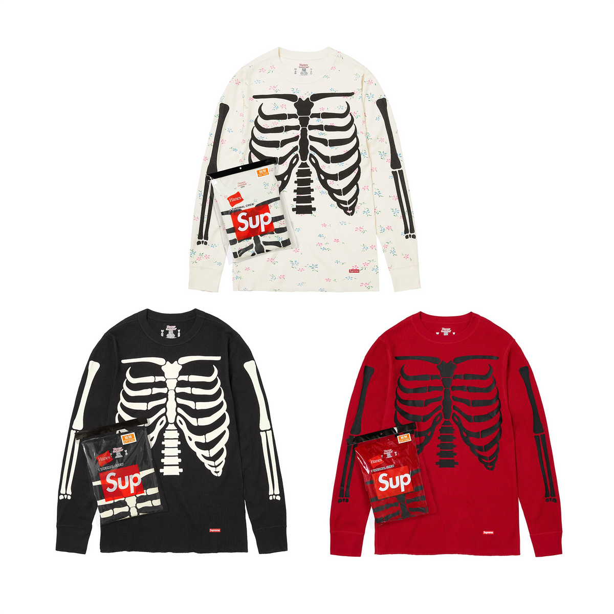 Supreme Hanes Bones Thermal Crew FW26 (1 Pack)
