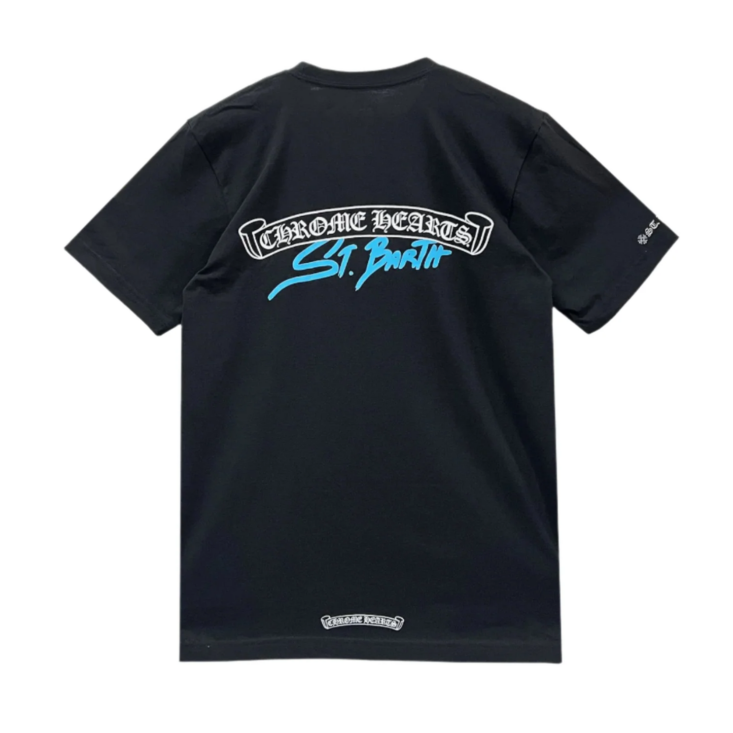 Chrome Hearts St. Barth Scroll Logo Short Sleeve T-Shirt Black [USED] - M (Used)