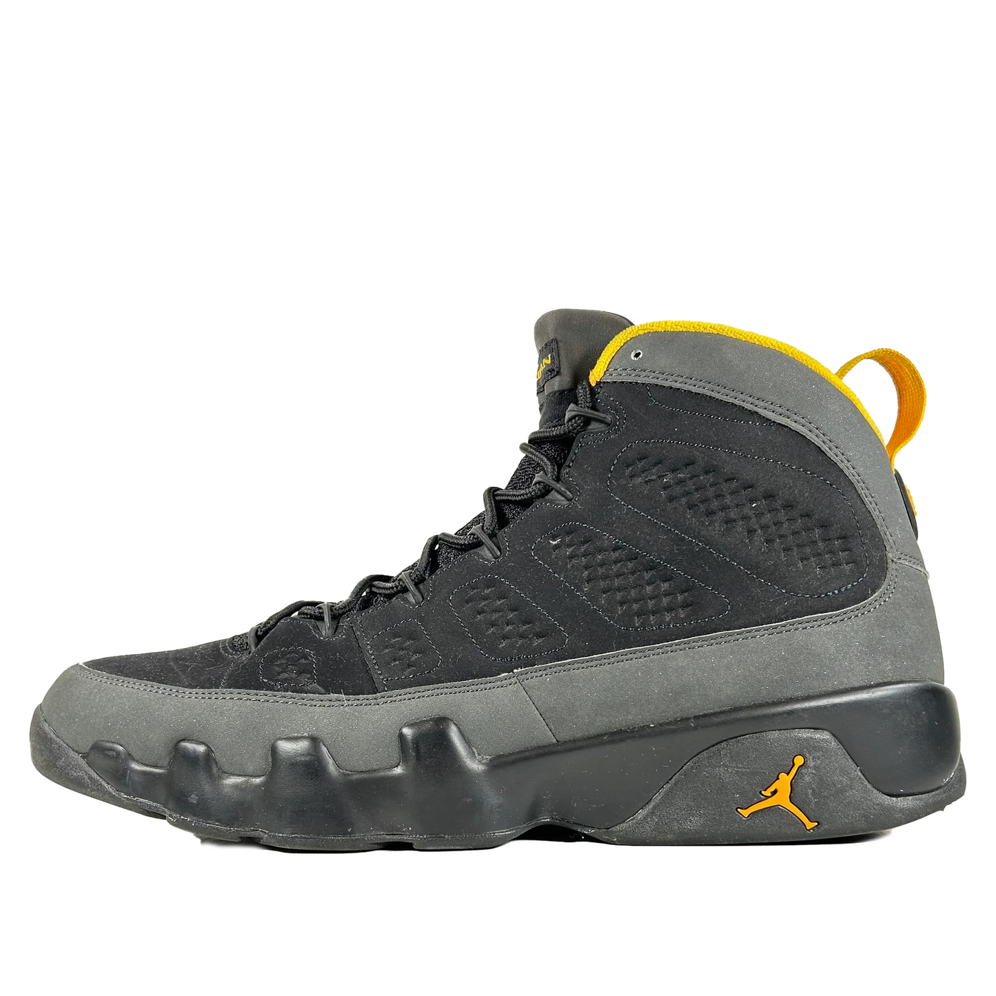 CT8019 070 Jordan 9 Retro Dark Charcoal University Gold [USED] - 13 M (Used) (Replace Box)