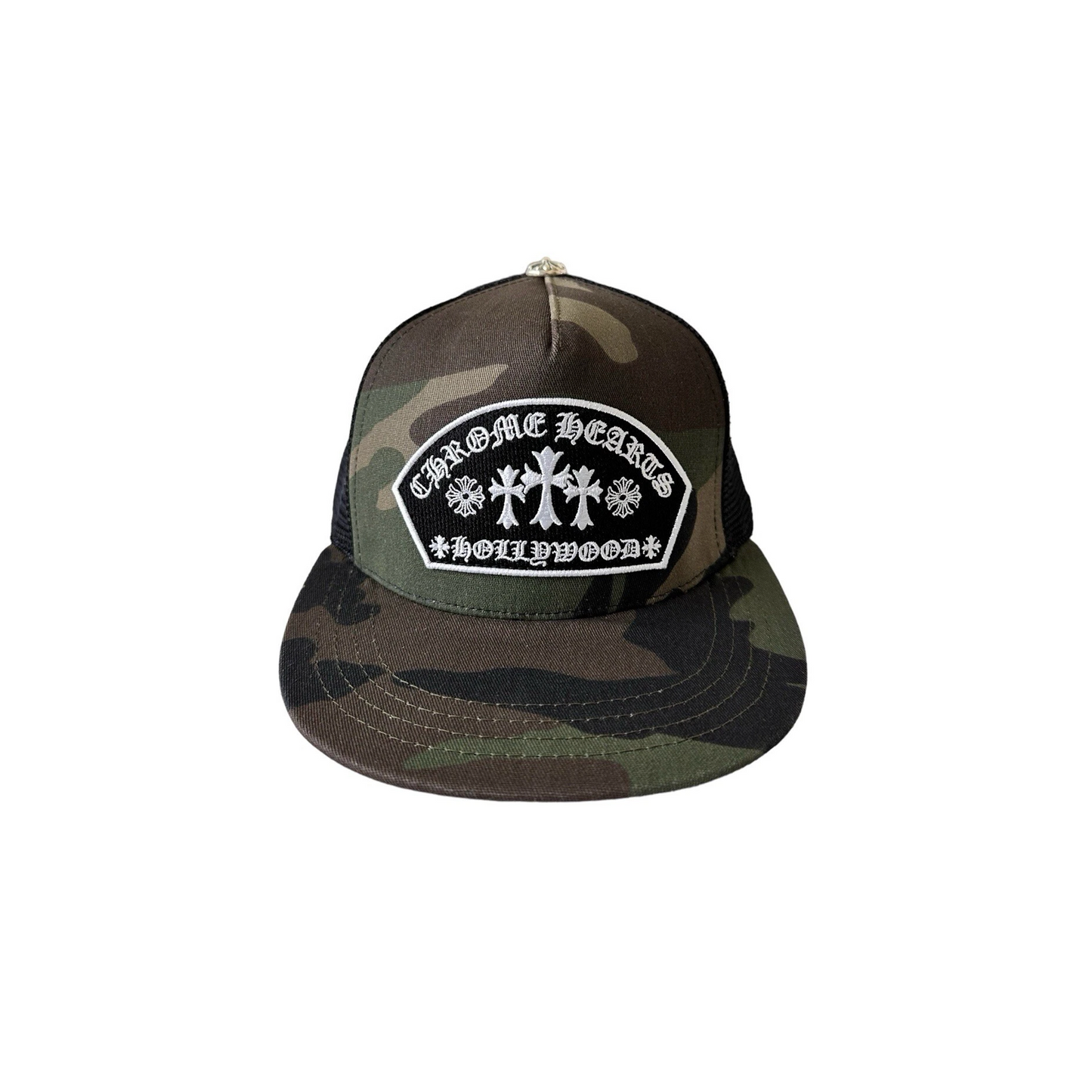 Chrome Hearts Arc Cross Patch Trucker Cap Camo