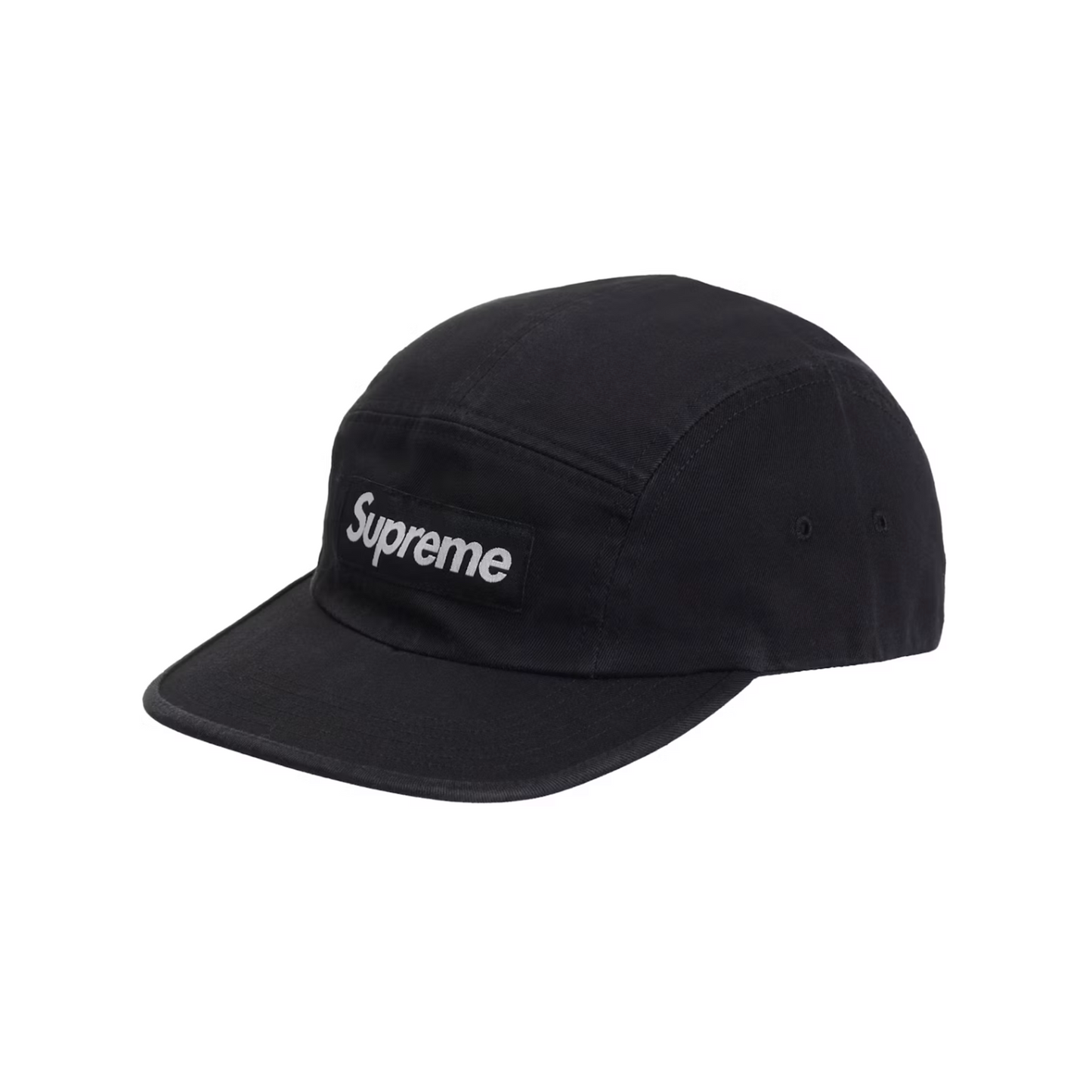 Supreme Washed Chino Twill Camp Cap Black