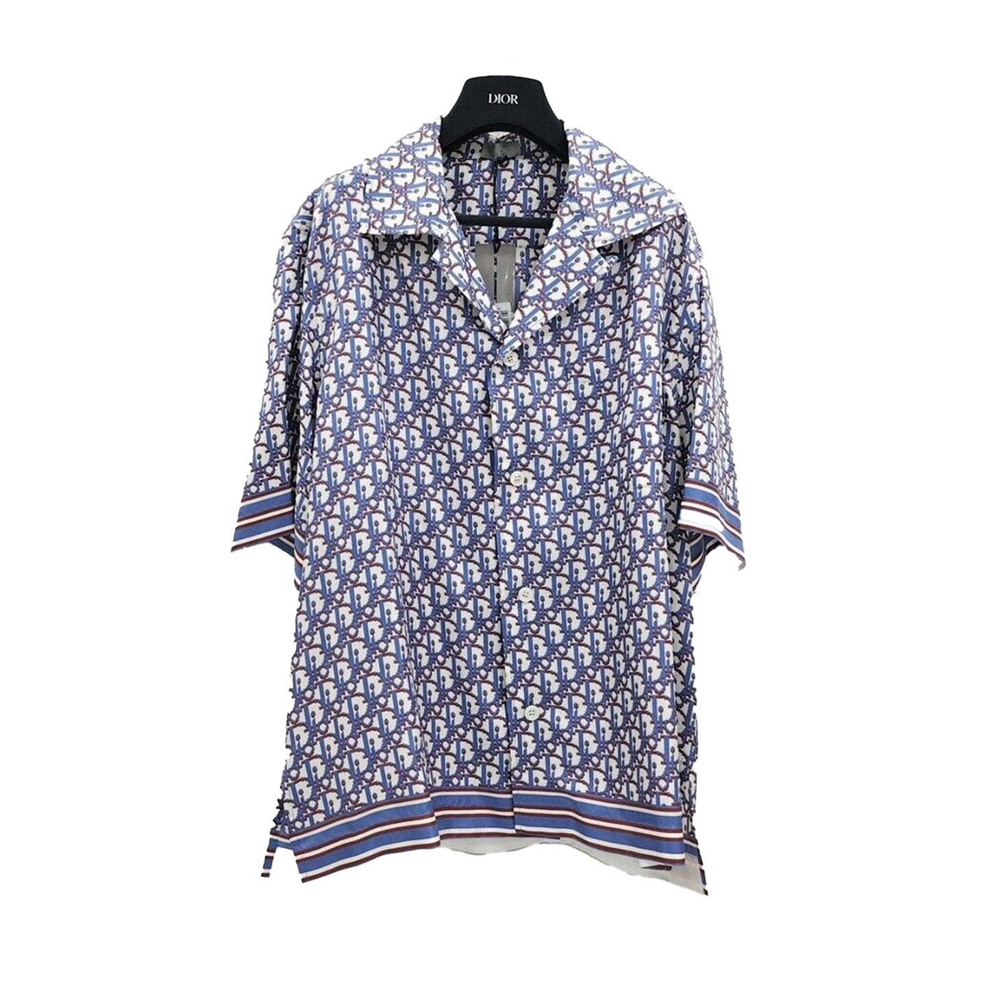 Dior Oblique Pixel Hawaiian Silk Shirt 117391696 [USED] - 41 (Used)